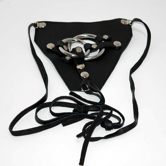 Hells Couture Dual Cock Ring Strap On Harness Premium Silicone Design - - Strap On Sextoys