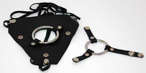 Hells Couture Dual Cock Ring Strap On Harness Premium Silicone Design - Strap On Sextoys