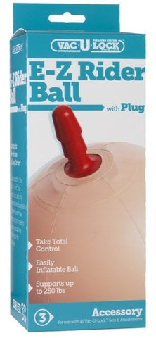 Doc Johnson E Z Rider Ball With Vac U Lock Plug for Bouncing Stimulation - Strap On Sextoys