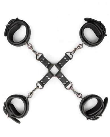 Easytoys Fetish Ankle and Wrist Cuffs and Hogtie Set with Foam Padding - Cuffs and Restraints