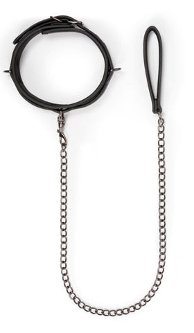 Easytoys Fetish Collar with Leash Adjustable BDSM Power Play - Collars and Leads