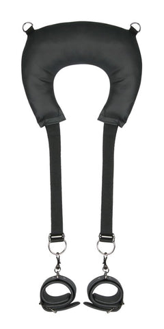 Easytoys Intimate Positioning Pillow Set with Ankle Cuffs for Bondage Play - Cuffs and Restraints