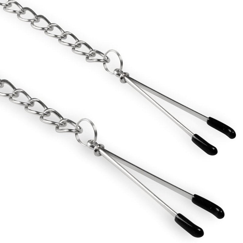 Easytoys Fetish Tweezer Nipple Clamps CRing for Every Man - - Nipple and Clit Clamps