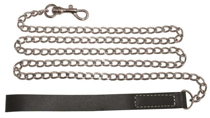 Sportsheets Edge Chain Leash BDSM Control Chain with Leather Handle - - Collars and Leads
