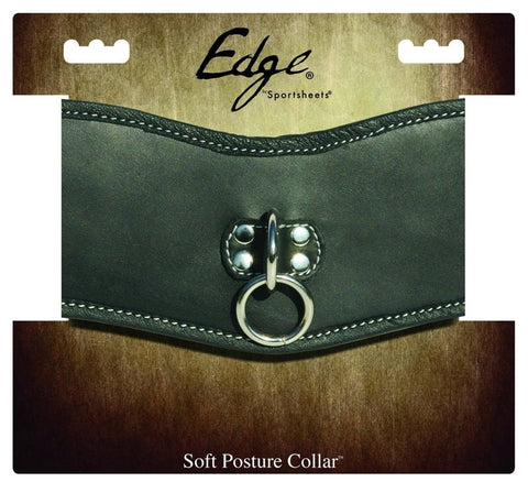 Sportsheets Edge Soft Leather Posture Collar Premium BDSM Restraint - Collars and Leads