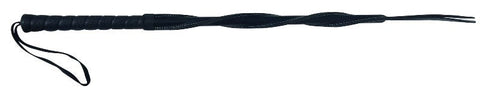 Sportsheets Edge Twisted Whip Leather Flogger with Angled Falls - Whips And Crops