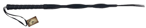 Sportsheets Edge Twisted Whip Leather Flogger with Angled Falls - Whips And Crops