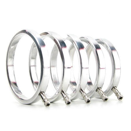 Electrastim Electro Metal Cock Rings Set of 5 Electro Stimulation - Electro Sex