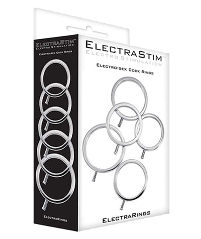 Electrastim Electro Metal Cock Rings Set of 5 Electro Stimulation - Electro Sex
