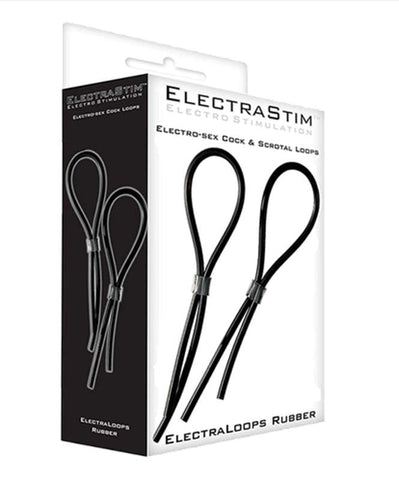 Electrastim Rubber Adjustable Cock and Scrotal Loops Electro Stimulation - Electro Sex