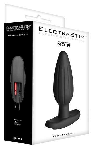 Electrastim Silicone Noir Rocker Butt Plug with Electrostimulation - - Electro Sex