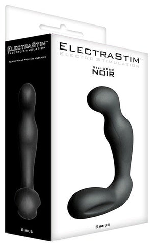 Electrastim Silicone Noir Sirius Electro Prostate Massager Quadri Polar Design - Electro Sex