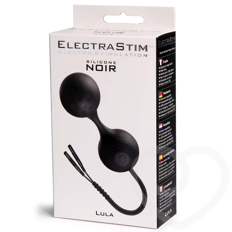 Electrastim Silicone Noir Lula Kegel Balls with Electro Stimulation - - Love Eggs and Kegel Exercisers
