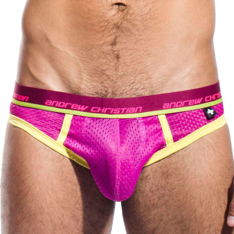 Andrew Christian Electric Air Jock With Show It Tech Magenta Penis Enhancement - Jocks and G-Strings