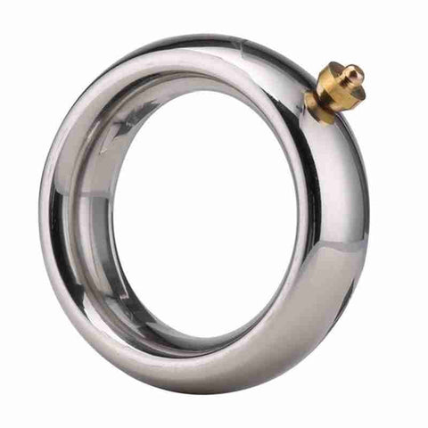 BDStyle Electric Shock Lead Me Stainless Steel Cock Ring with Electrostimulation - Electro Sex