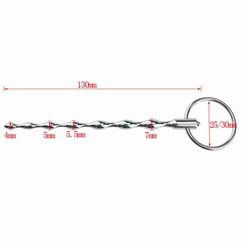 BDStyle Electric Shock Urethra Rider Penis Plug with Waved Texture - Electro Sex