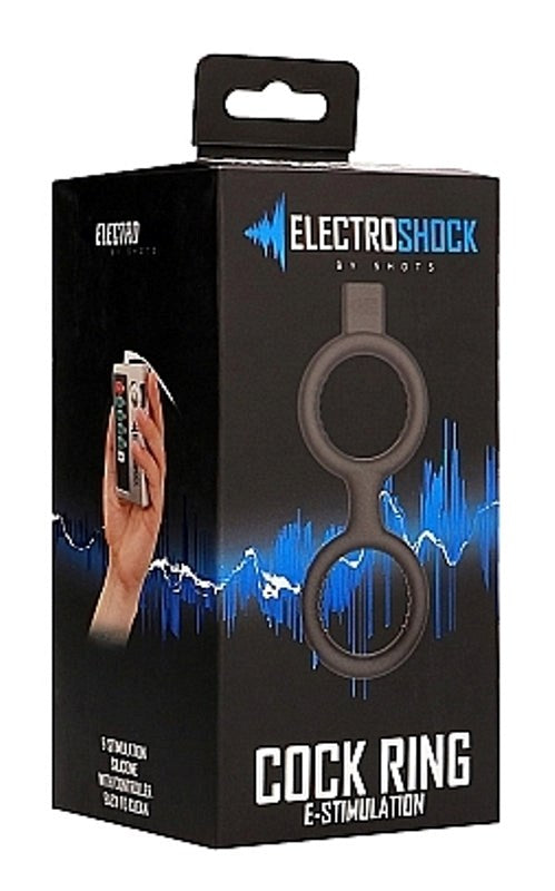Shots Toys Electroshock Cock Ring with Dual Ring Electronic Stimulation - - Electro Sex