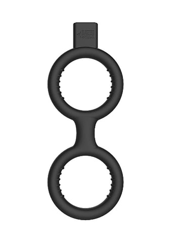 Shots Toys Electroshock Cock Ring with Dual Ring Electronic Stimulation - Electro Sex