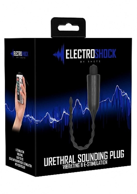 Shots Toys Electroshock Urethral Sounding Plug with Dual E Stim Vibration - - Electro Sex