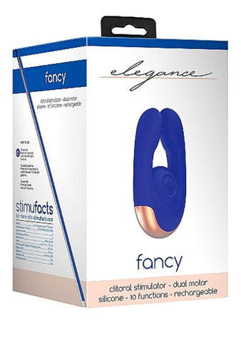 Shots Toys Elegance Dual Motor Clitoral Stimulator Fancy Blue Vibrator - Personal Massagers