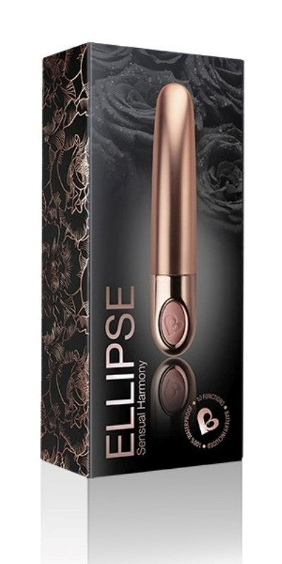 Rocks Off Ellipse Metallic Dusk Pink Bullet Vibrator with Tapered Tip - - Bullet Vibrators