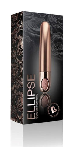Rocks Off Ellipse Metallic Dusk Pink Bullet Vibrator with Tapered Tip - Bullet Vibrators