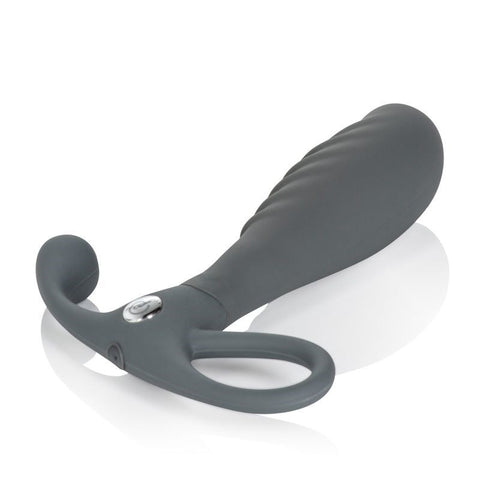 California Exotics Embrace Tapered Prostate Probe Grey USB Rechargeable - Prostate Toys