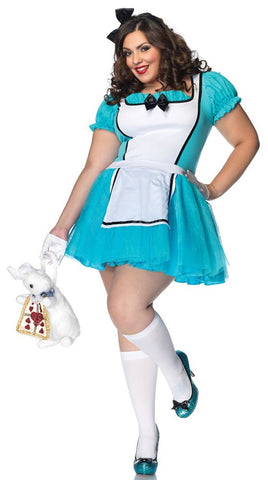 Leg Avenue Enchanted Alice Costume Blue Tutu Dress with White Bodice - Fancy Dress Ups