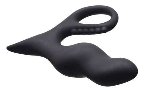XR Brands Entrada Silicone Prostate Plug with Curved Design - Prostate Toys