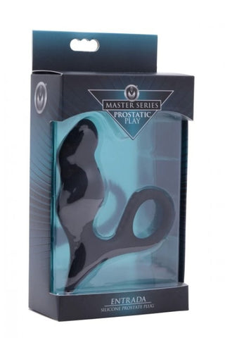 XR Brands Entrada Silicone Prostate Plug with Curved Design - Prostate Toys
