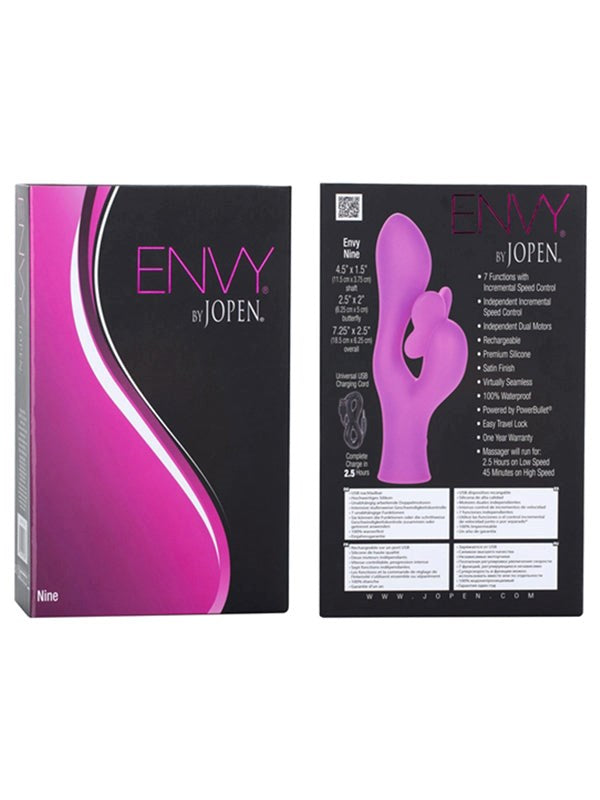 California Exotics Jopen Envy Nine Multi Functions Dual Rabbit Vibrator - - Rabbit Vibrators