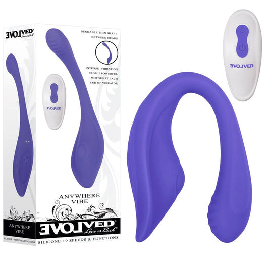 Evolved Flex Fit Pleasure Enhancer Flexible Remote Control Vibrator - - G-Spot Vibrators