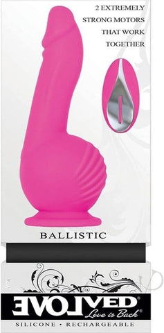 Evolved Ballistic Vibrating Dong Dual Motor Remote Control Vibrator - Realistic Dildos