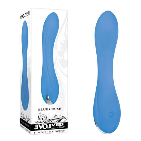 Evolved BLUE CRUSH Petite Pleasure Powerhouse Mini Vibrator 10 Modes - G-Spot Vibrators