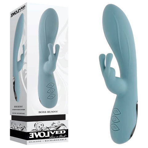 Evolved Boss Bunny Dual Stimulation Rabbit Vibrator with Multiple Patterns - Rabbit Vibrators