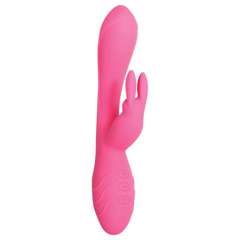 Evolved Bunny Kisses Pink Dual Motor Rabbit Vibrator with Independent Controls - Rabbit Vibrators