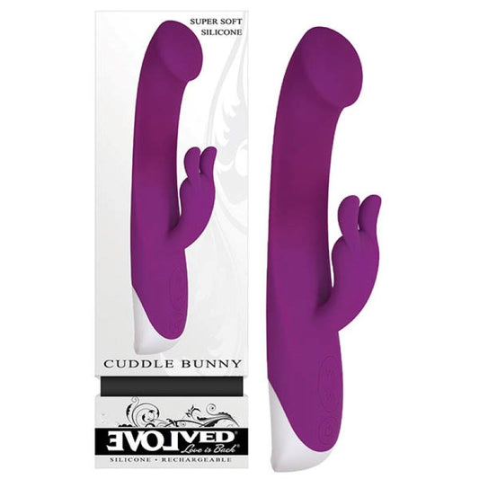 Evolved Cuddle Bunny Purple Rabbit Vibrator with Dual Stimulation - - Rabbit Vibrators