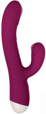 Evolved Double Tap Dual Stimulation Thrusting Vibrator with Clitoral Wings - Rabbit Vibrators