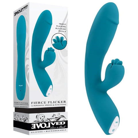 Evolved Fierce Flicker Unleash the Joyous Bliss Clitoral Vibrator - Rabbit Vibrators