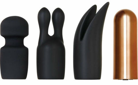 Evolved Glam Squad Bullet Vibrator with Three Interchangeable Sleeves - Clit Ticklers and Pulsators