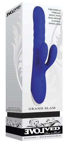 Evolved Grand Slam Thrusting Rabbit Vibrator with Rotating Beads - Rabbit Vibrators
