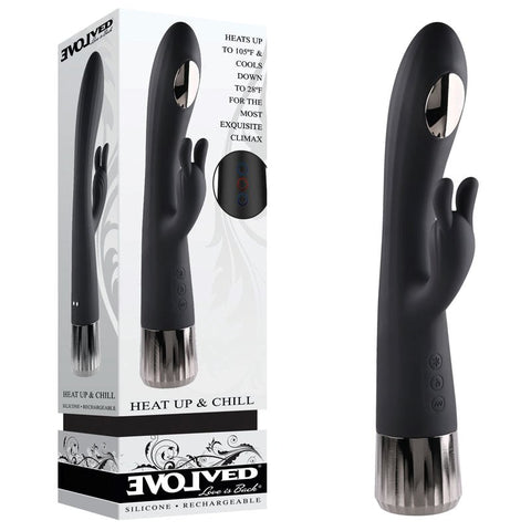 Evolved Heat & Chill Silky Rabbit Vibrator Temperature Play Dual Stimulation - Rabbit Vibrators