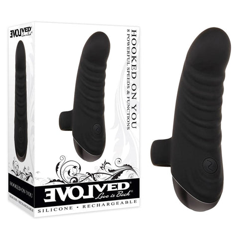 Evolved Hooked On You Powerful Finger Vibrator for Precise Clitoral Control - Finger and Tongue Vibrators
