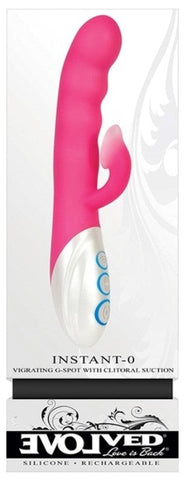 Evolved Instant O Suction Clitoral Vibrator Dual Motor Technology - Rabbit Vibrators