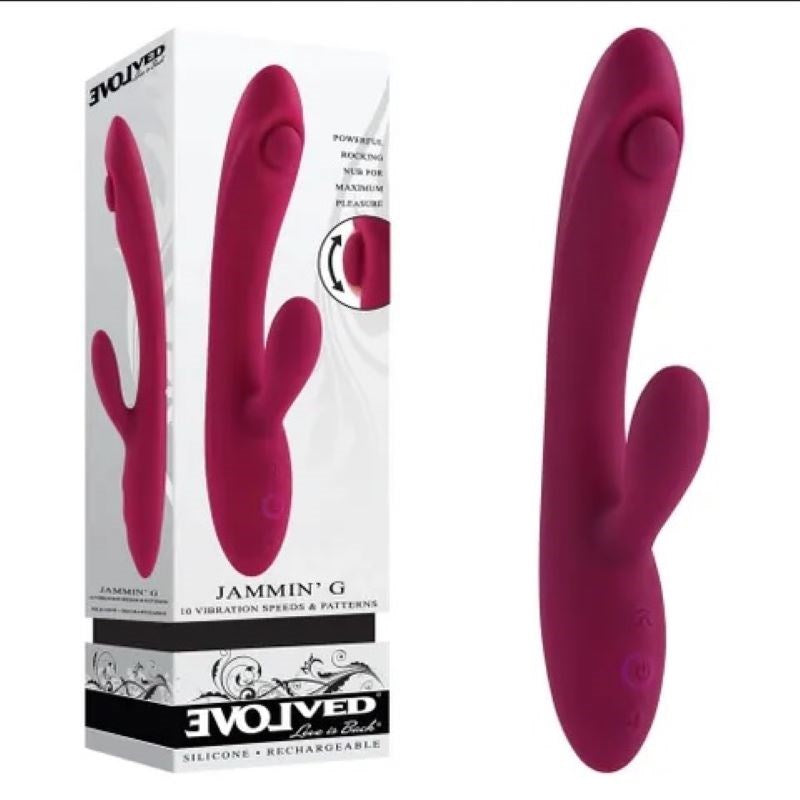 Evolved Jammin G Spot Vibrator Curved Design for Targeted Stimulation - - Rabbit Vibrators