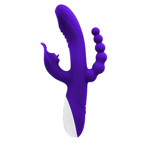 Evolved Lick Me Triple Stim Vibrator Triple Motor Technology - Rabbit Vibrators