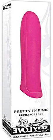 Evolved Pretty in Pink Rechargeable Bullet Vibrator 7 Speed Waterproof - Bullet Vibrators