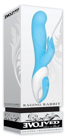 Evolved Raging Rabbit Waterproof G Spot Ecstasy Dual Stimulation Vibrator - Rabbit Vibrators