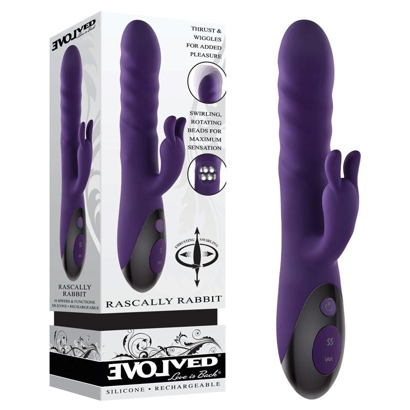 Evolved RASCALLY RABBIT - 10 Powerful Functions, Waterproof & Rechargeable - - Rabbit Vibrators