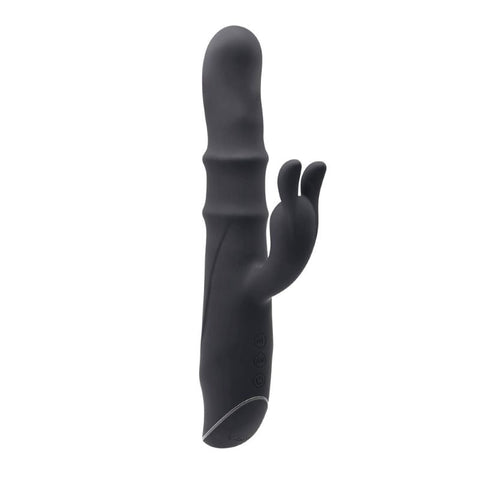 Evolved Ringmaster Black Edition Delight Cock Ring with Vibration - Rabbit Vibrators